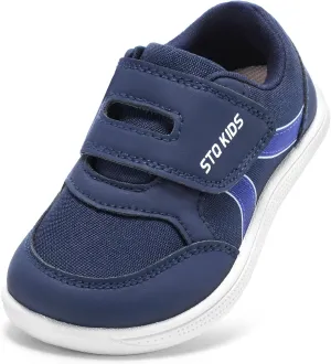 Toddler Wide Toe Box Barefoot Shoes Boys Girls Sneakers Kids Tennis Shoes Preschool Non Slip Lightweight Comfortable First Walking Shoes Running Outdoor Activities