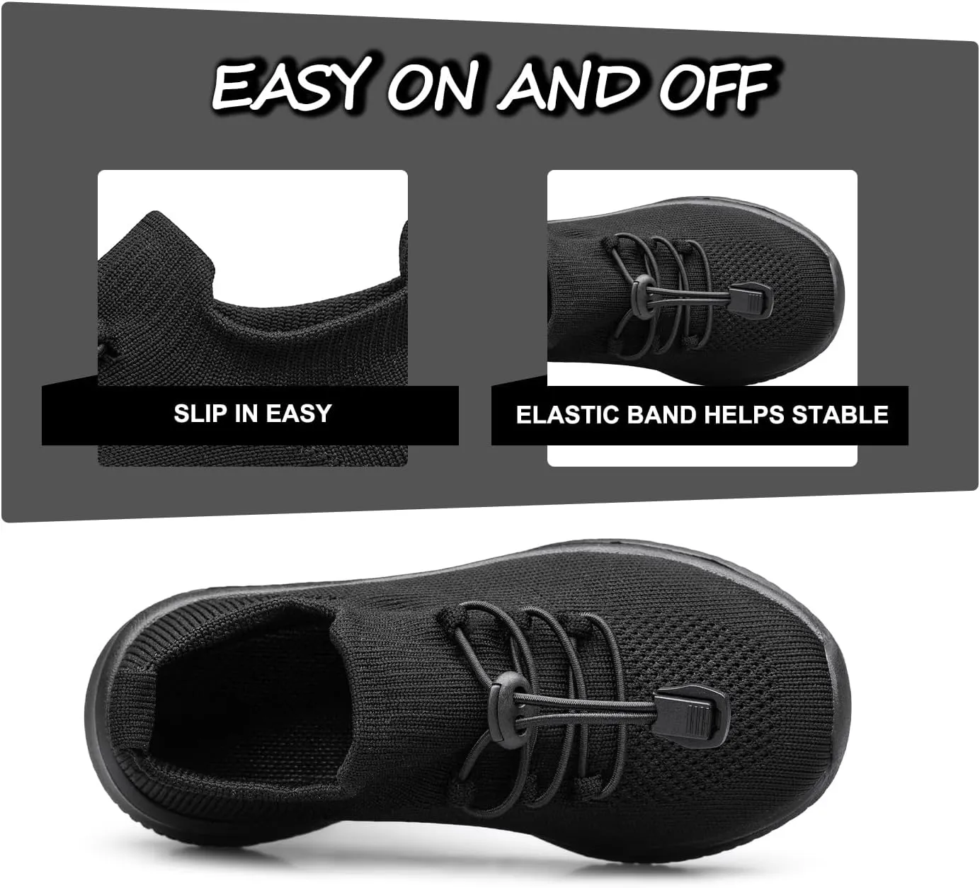 Toddler/Little Kid/Big Kid Boys Girls Shoes Kids Sneakers Lightweight Breathable Athletic Running Tennis Fitness School Child Sock Shoes
