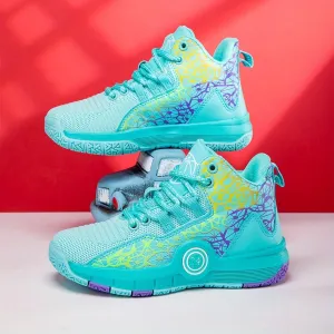 Trendy High-Top Basketball Shoes for Men - Non-Slip, Breathable Lace-Up Sneakers for Outdoor Sports & Casual Wear