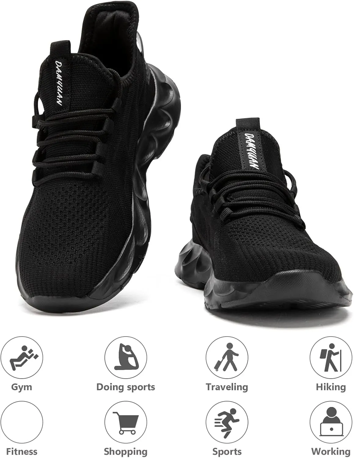 Tvtaop Women's Lightweight Walking Shoes - Breathable Non-Slip Design for Running, Gym & Tennis | Cushioned Fitness Sneakers