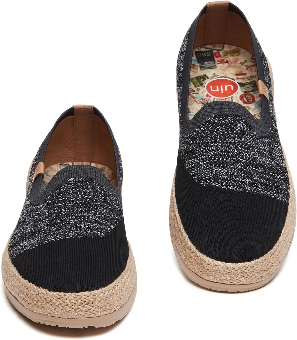 UIN Men's Espadrilles Slip OnsLightweight Walking Casual Loafers Comfortable Art Painted Travel Shoes Marbella Series