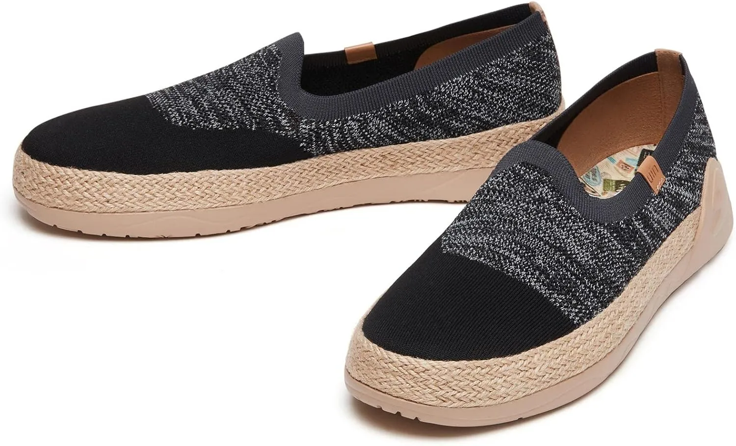 UIN Men's Espadrilles Slip OnsLightweight Walking Casual Loafers Comfortable Art Painted Travel Shoes Marbella Series