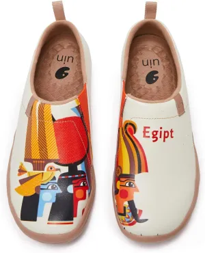 UIN Women's Artistic Design Slip-On Microfiber PU Shoes Stylish Comfortable Casual Loafers Lightweight Everyday Travel Footwear
