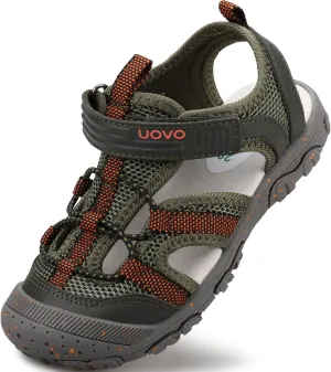 UOVO Boys Girls Summer Water Sandals Closed Toe Lightweight Outdoor Sport Shoes(Toddler/Little Kid/Big Kid)