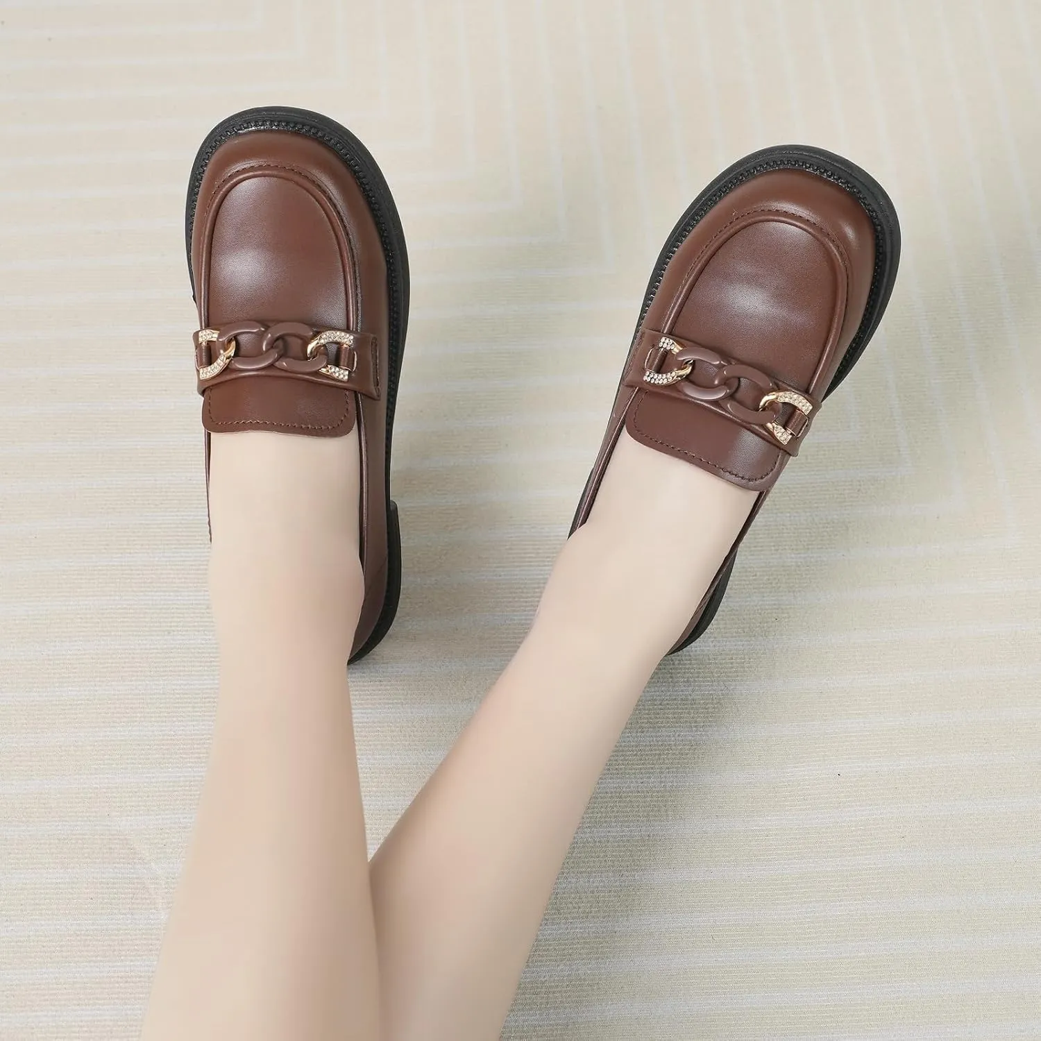 UZB Womens Loafers Business Dressy Shoes Slip on Comfort Casual Office Work Shoes