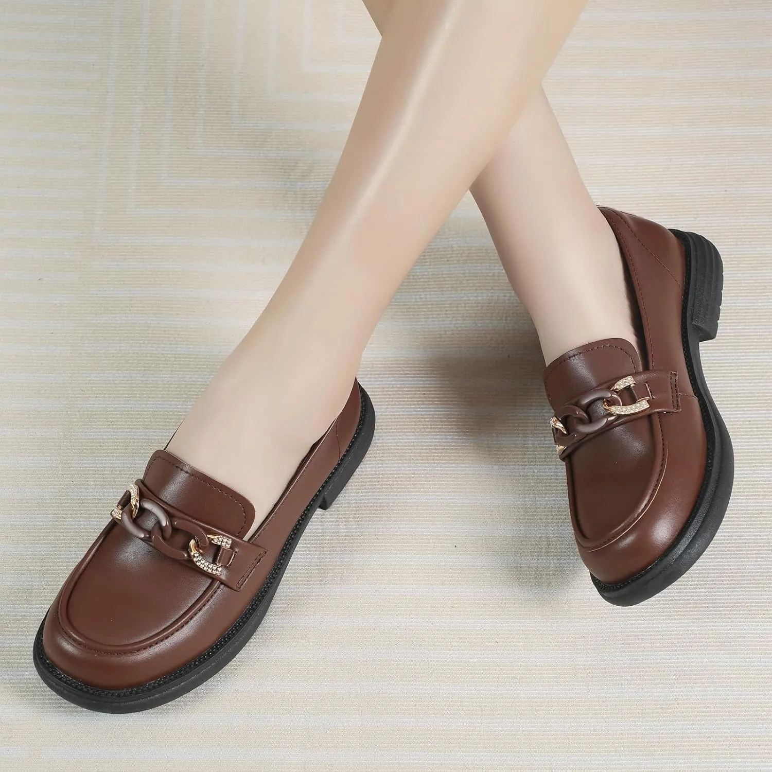 UZB Womens Loafers Business Dressy Shoes Slip on Comfort Casual Office Work Shoes