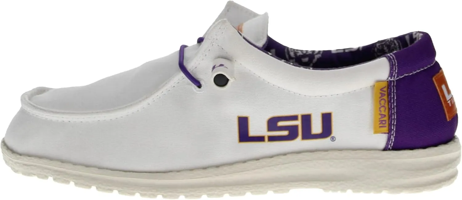 Vaccari Women's Kate NCAA Slip-On Canvas Loafers | Comfortable & Light-Weight Casual Shoes