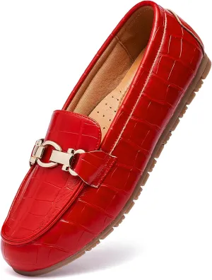 VERDASCO Women's Loafers Comfort Slip-Ons Flat Work Shoes Casual Moccasins Penny Loafers Lady Dress Shoes
