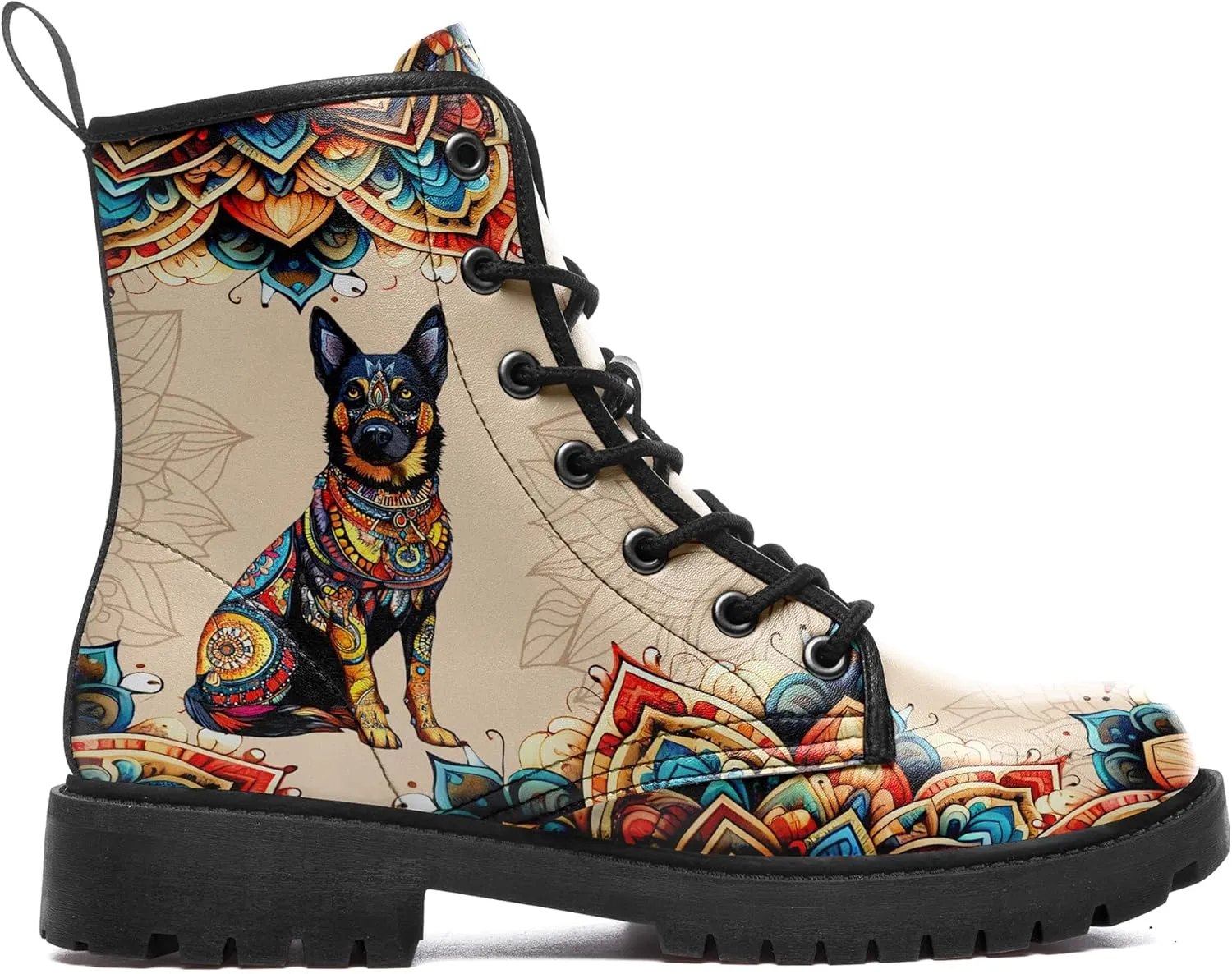 Vintage Bohemian Combat Boots Comfortable High-Top Ankle Booties for Women Men Fashion Casual Festival Winter Footwear