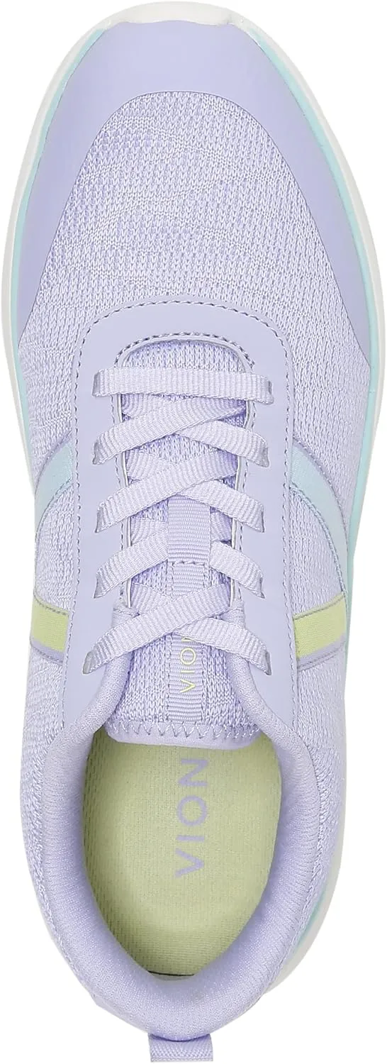 Vionic Women's Vortex Jolisa Lace Up Knit Athletic Shoes - Ladies Supportive Walking Sneakers That Include Three-Zone Comfort with Orthotic Insole Arch Support, Medium and Wide Fit Sizes 5-12