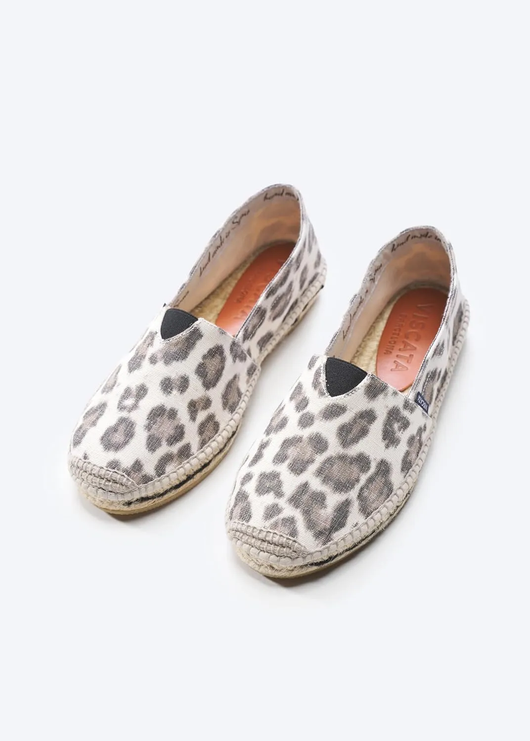 VISCATA Barceloneta Espadrille Canvas Women's Flat Slip On Shoes Handmade in Spain Fashionable Organic Cotton Canvas Lightweight Material with 100% Natural Jute Midsole for All Casual Occasions