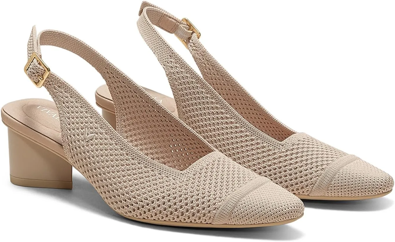 VIVAIA Leah Pro Pointed-Toe Slingback Sandals for women droplet-shaped heel adjustable Strap Party Dress Shoes