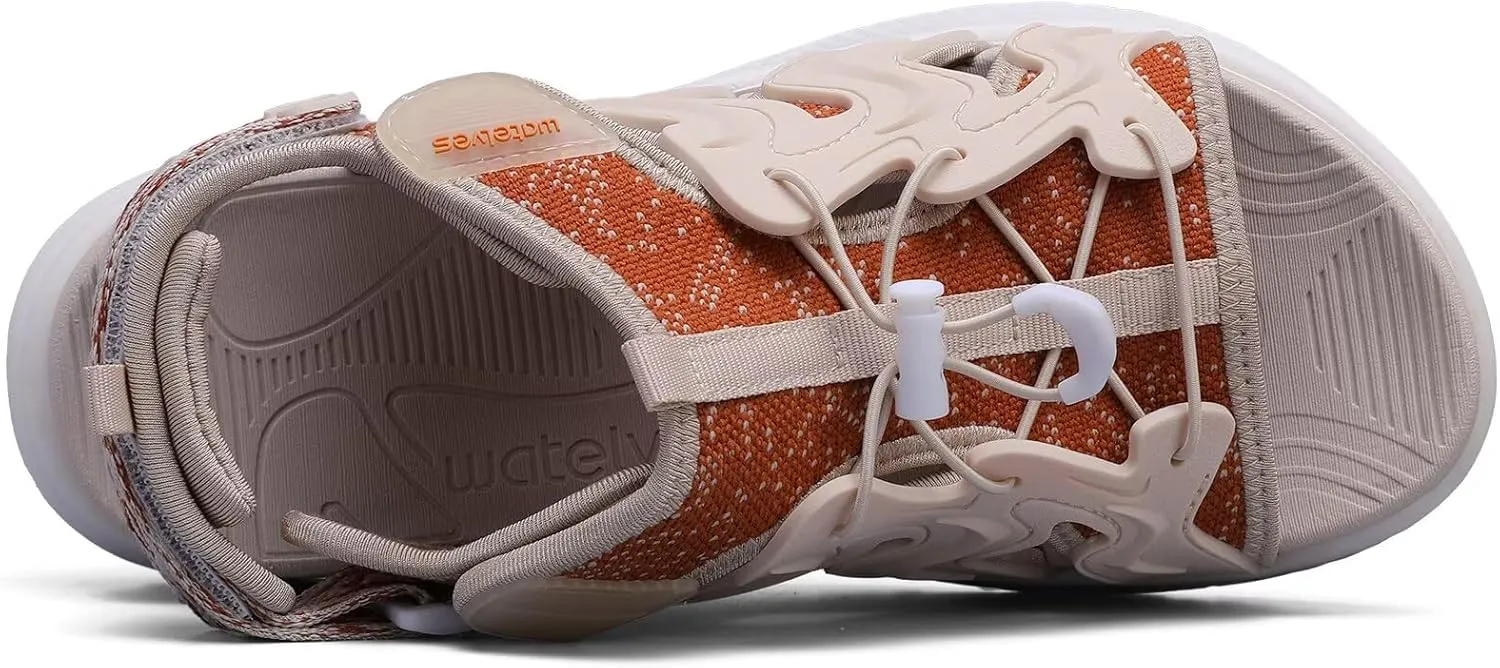 WateLves Womens Orthopedic Walking Sandals Summer Casual Outdoor Hiking Water Platform Sandals with Adjustable Strap Comfortable Plantar Fasciitis Arch Support