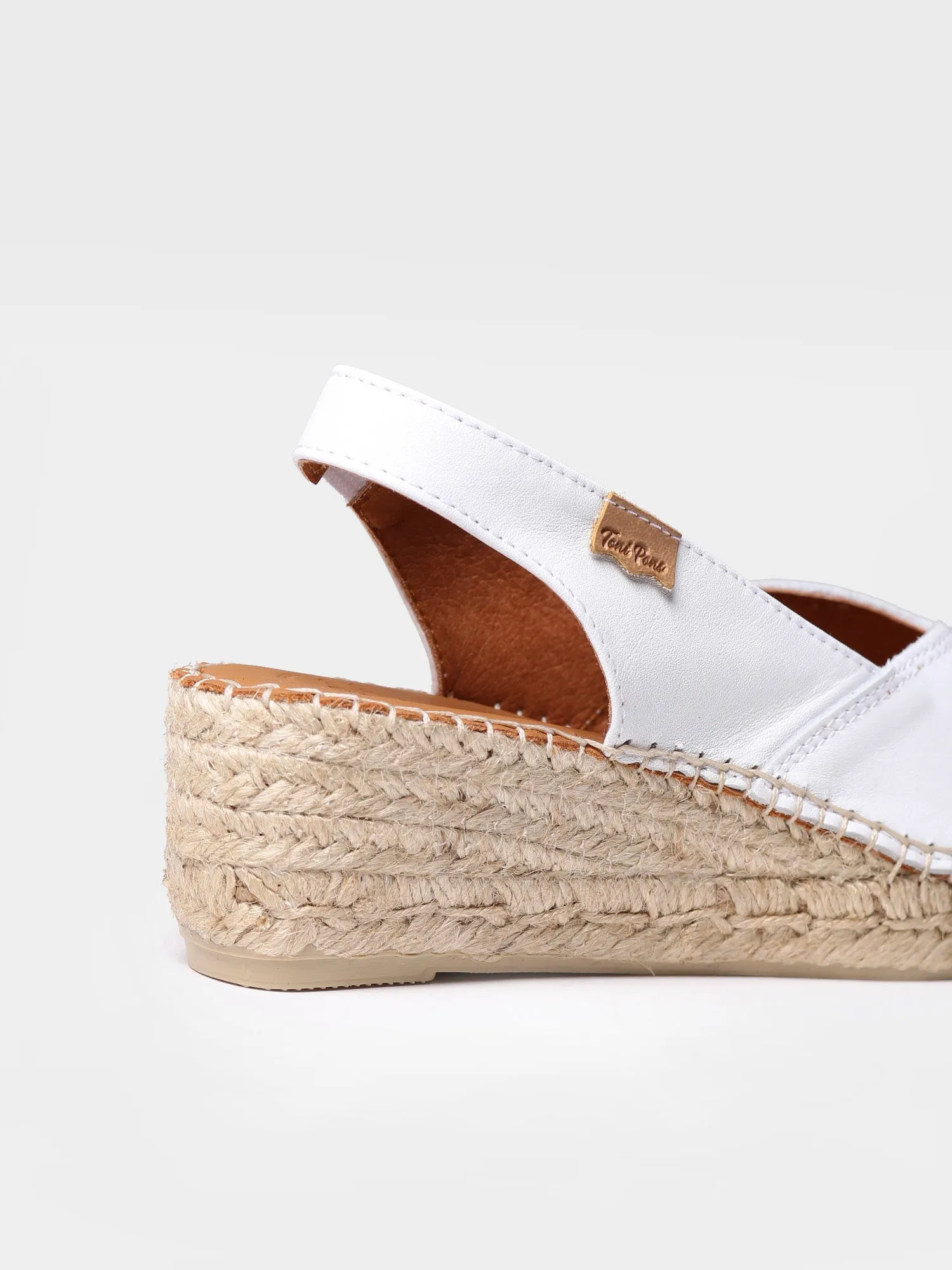 Wedge espadrilles in leather - BERNIA-P