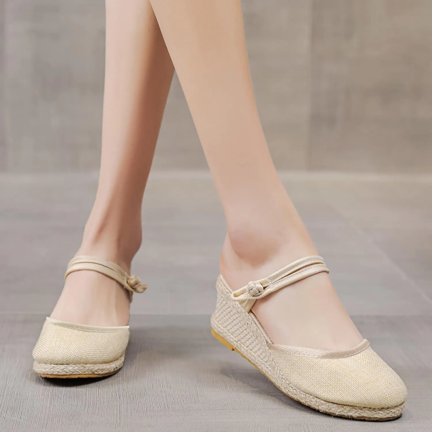Wedge Sandals for Women Closed Toe Wedge Heels Sandals Retro Casual Buckle Strap Sandal Platform Summer Shoes