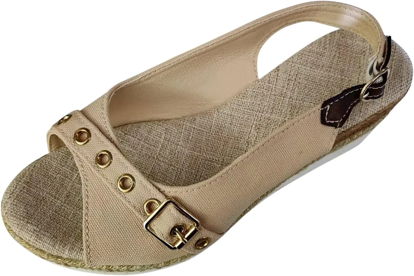 Wedge Sandals for Women Summer Dressy,Comfortable Platform Espadrille Wedge for Women Open Toe Ankle Strap Slope Dressy Heel Platform Sandals Beach Slingback Outdoor Walking Shoes