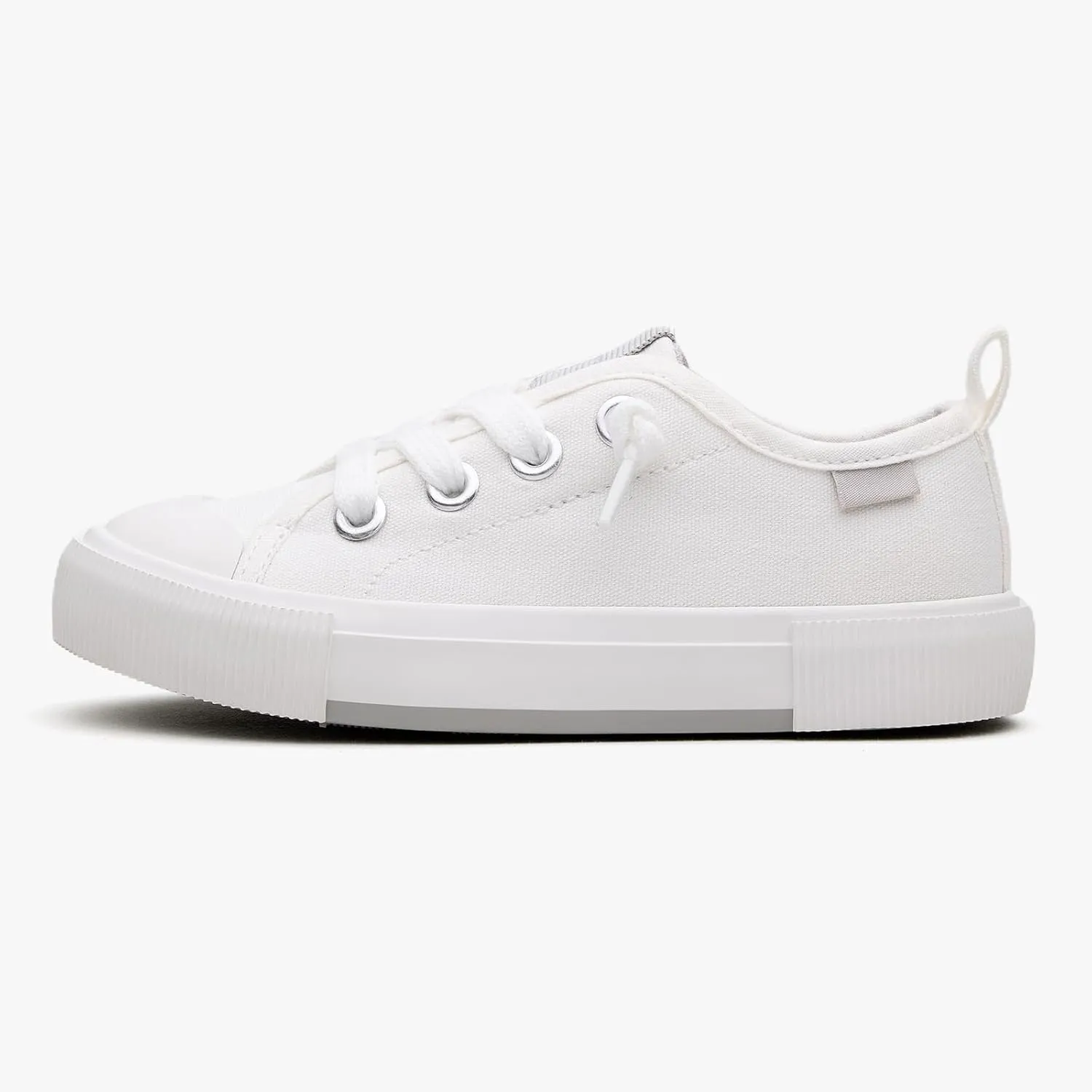 Weestep Kids' Cotton Slip-On Canvas Sneakers - Fashion Casual Shoes with Optional Laces for Girls, Boys, Toddler and Little Kid