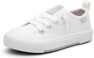 Weestep Kids' Cotton Slip-On Canvas Sneakers - Fashion Casual Shoes with Optional Laces for Girls, Boys, Toddler and Little Kid