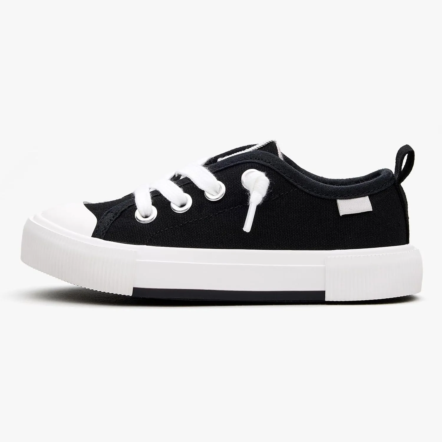 Weestep Kids' Cotton Slip-On Canvas Sneakers - Fashion Casual Shoes with Optional Laces for Girls, Boys, Toddler and Little Kid