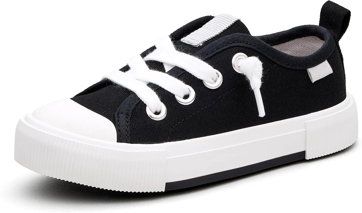 Weestep Kids' Cotton Slip-On Canvas Sneakers - Fashion Casual Shoes with Optional Laces for Girls, Boys, Toddler and Little Kid