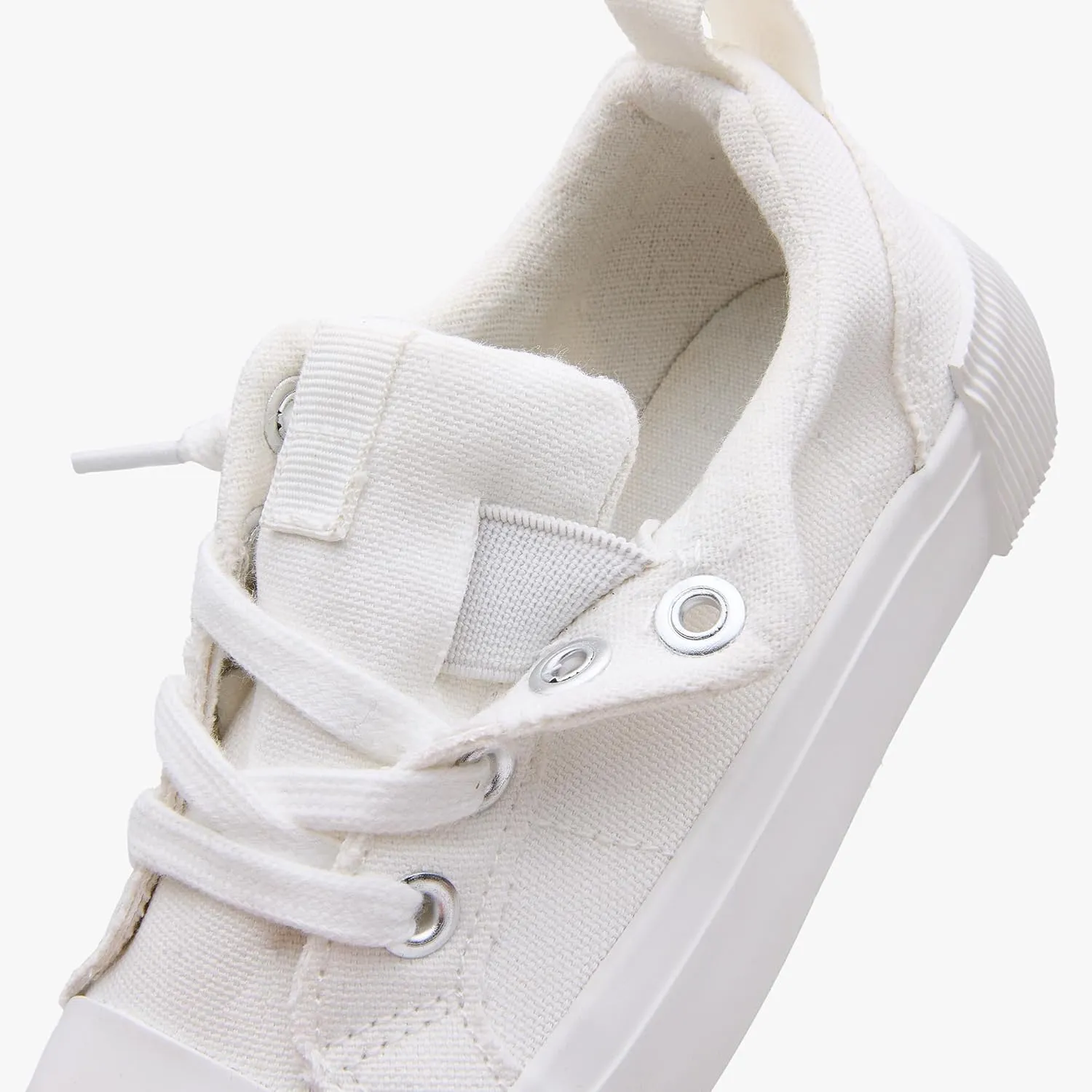 Weestep Kids' Cotton Slip-On Canvas Sneakers - Frayed-Seam Casual Shoes with Optional Laces for Boys and Girls