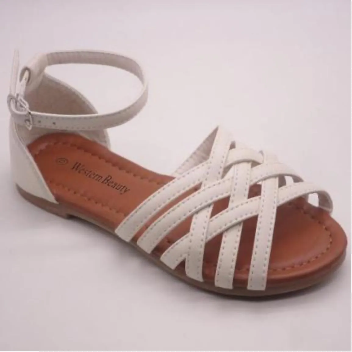 Women Casual Flat Strappy Sandals w/Ankle Straps