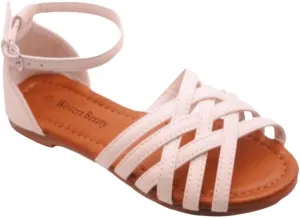Women Casual Flat Strappy Sandals w/Ankle Straps