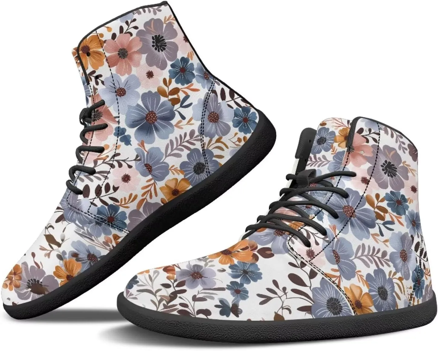 Women Men High Top Barefoot Shoes Lace Up Anti-Slip Active Sneakers