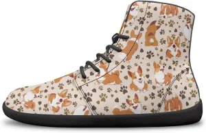 Women Men Running Shoes High Top Barefoot Sneakers Leather