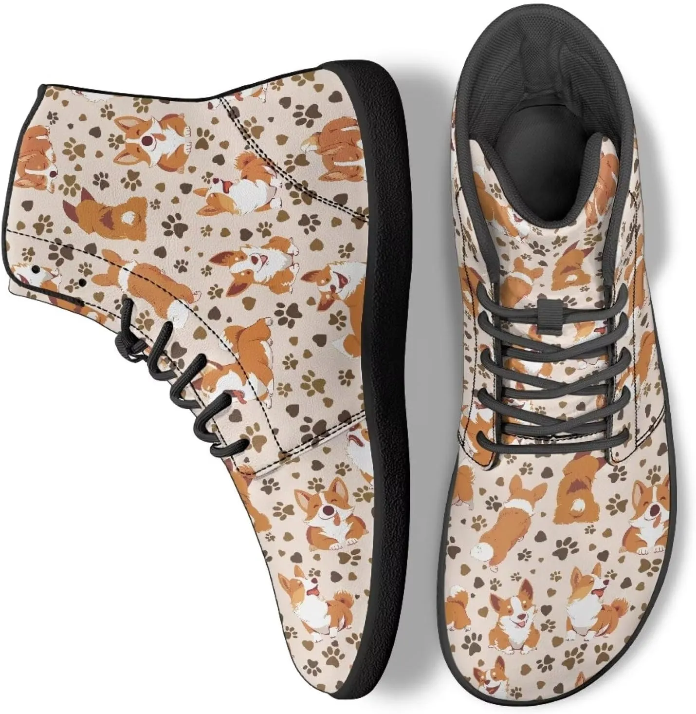 Women Men Running Shoes High Top Barefoot Sneakers Leather