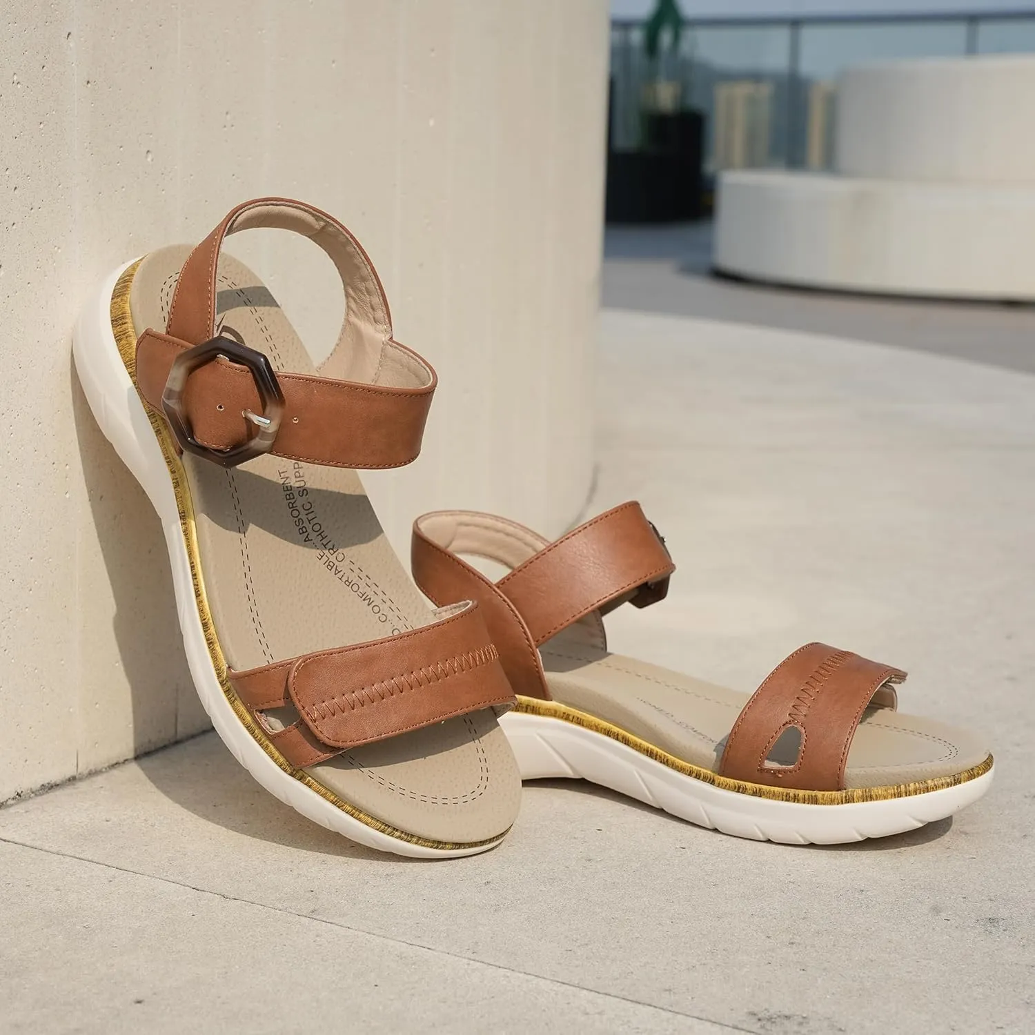 Women Orthotic Arch Support Sandals Comfortable Walking Sandals
