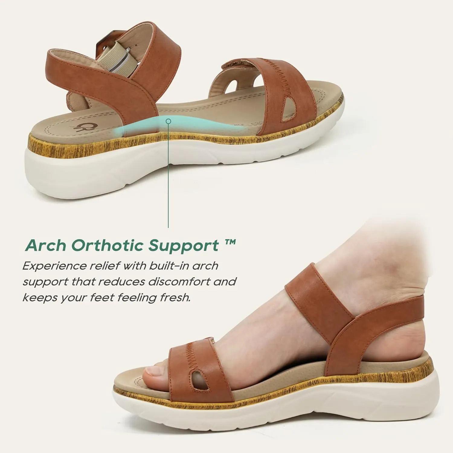 Women Orthotic Arch Support Sandals Comfortable Walking Sandals