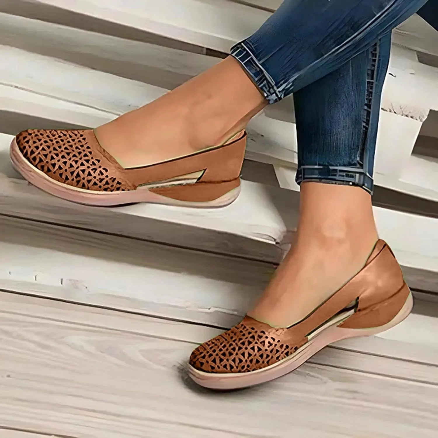 Women Shoes Fashionable And Comfortable Wedge Heeled Thick Soled Sandals Bare Boots Low Heel Sandals for Women Bling