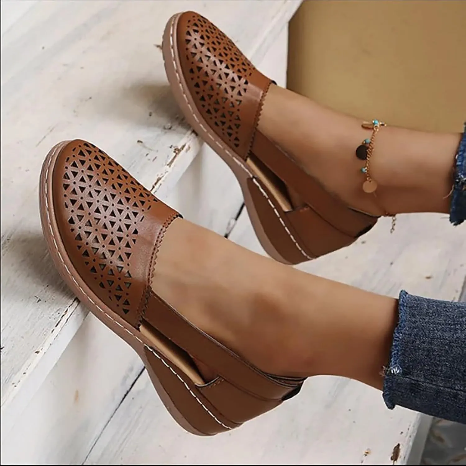 Women Shoes Fashionable And Comfortable Wedge Heeled Thick Soled Sandals Bare Boots Low Heel Sandals for Women Bling