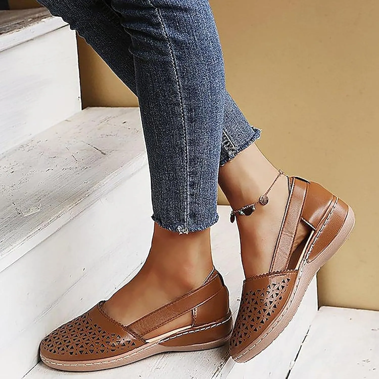 Women Shoes Fashionable And Comfortable Wedge Heeled Thick Soled Sandals Bare Boots Low Heel Sandals for Women Bling