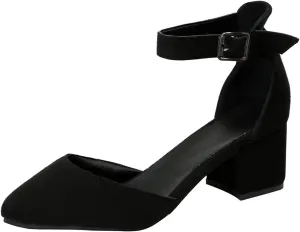 Women Strappy High Heels Open Toe Ankle Strap Chunky Heel Sandals Comfortable Wedding Party Dress Shoes