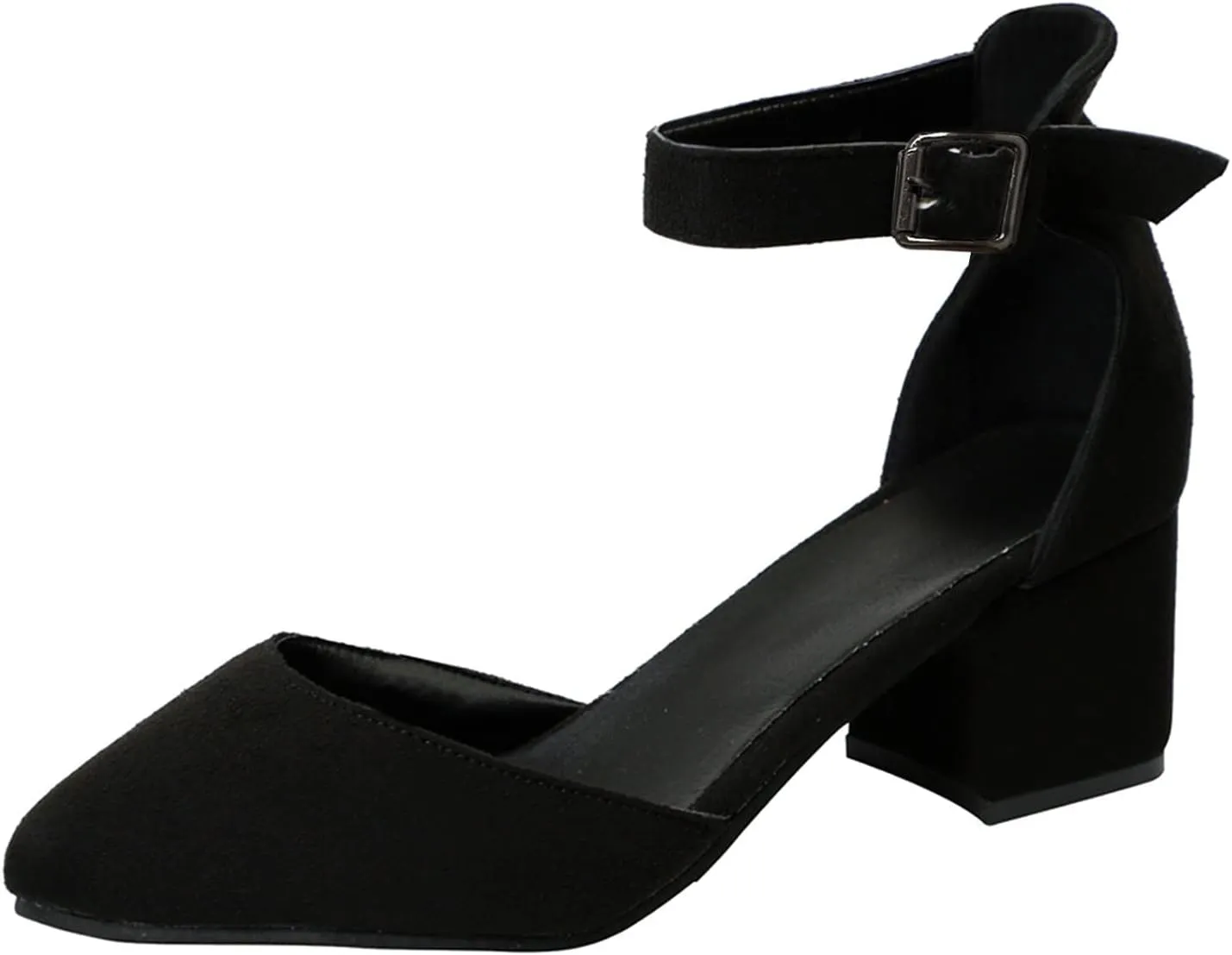 Women Strappy High Heels Open Toe Ankle Strap Chunky Heel Sandals Comfortable Wedding Party Dress Shoes