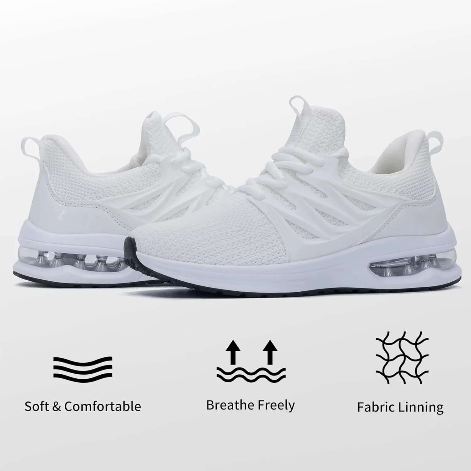 Women's Air Running Shoes Athletic Tennis Walking Slip On Shoes Lightweight Casual Sneakers for Gym Jogging Workout US Size 5.5-11