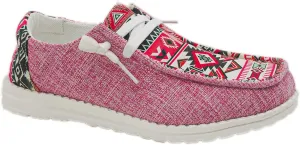 Women's Aztec Print Slip-On Loafers - Elastic Lace Comfort Shoes, Lightweight Foam Sole, Orthotic Support for Daily Wear, Trendy Casual Sneakers (US 6-11)
