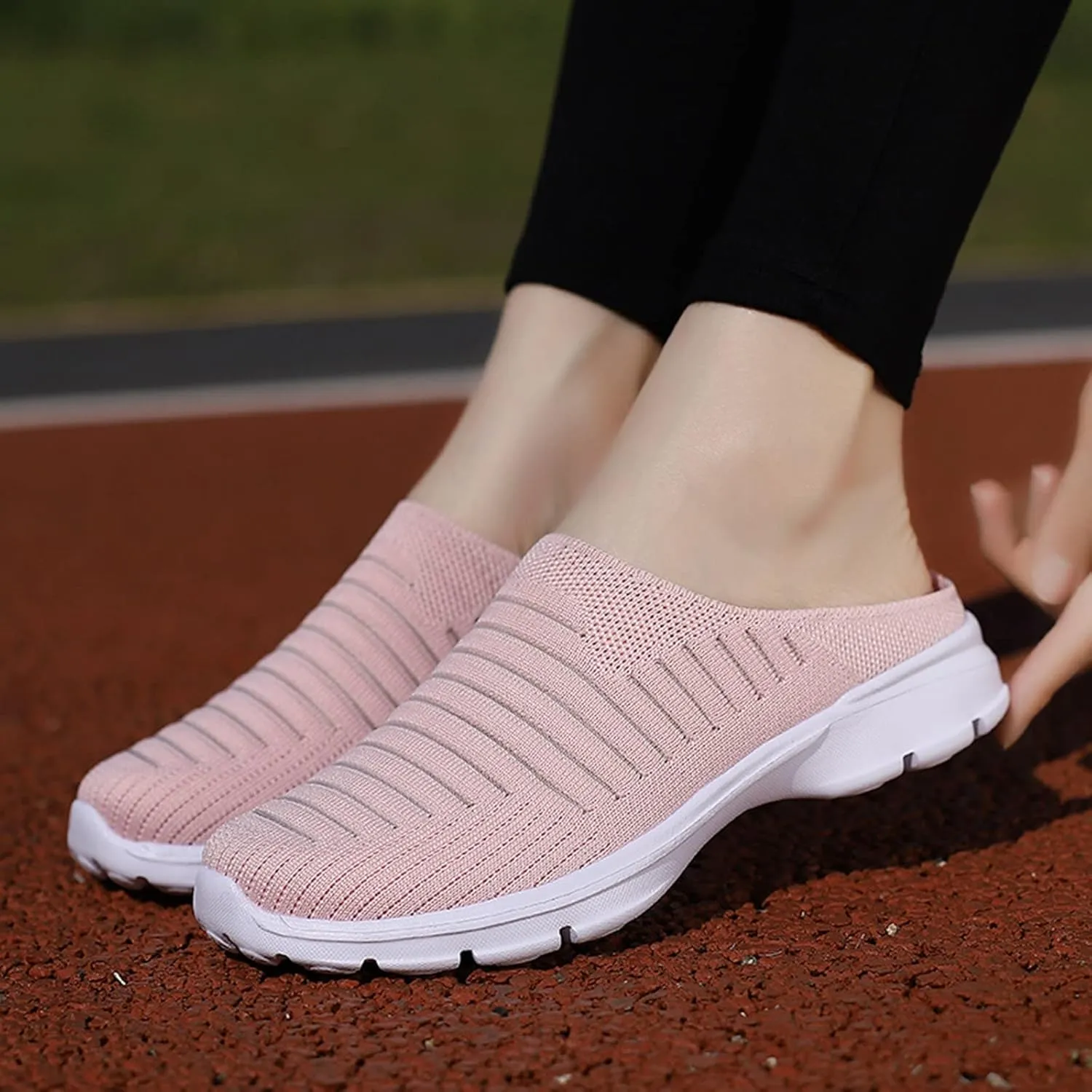 Women's Backless Slip on Mesh Sneakers Shoes Running Shoes for Men High Top Women's Shoes Casual Women Shoes Sneakers Red Tennis Shoe Loafers Dress Shoe