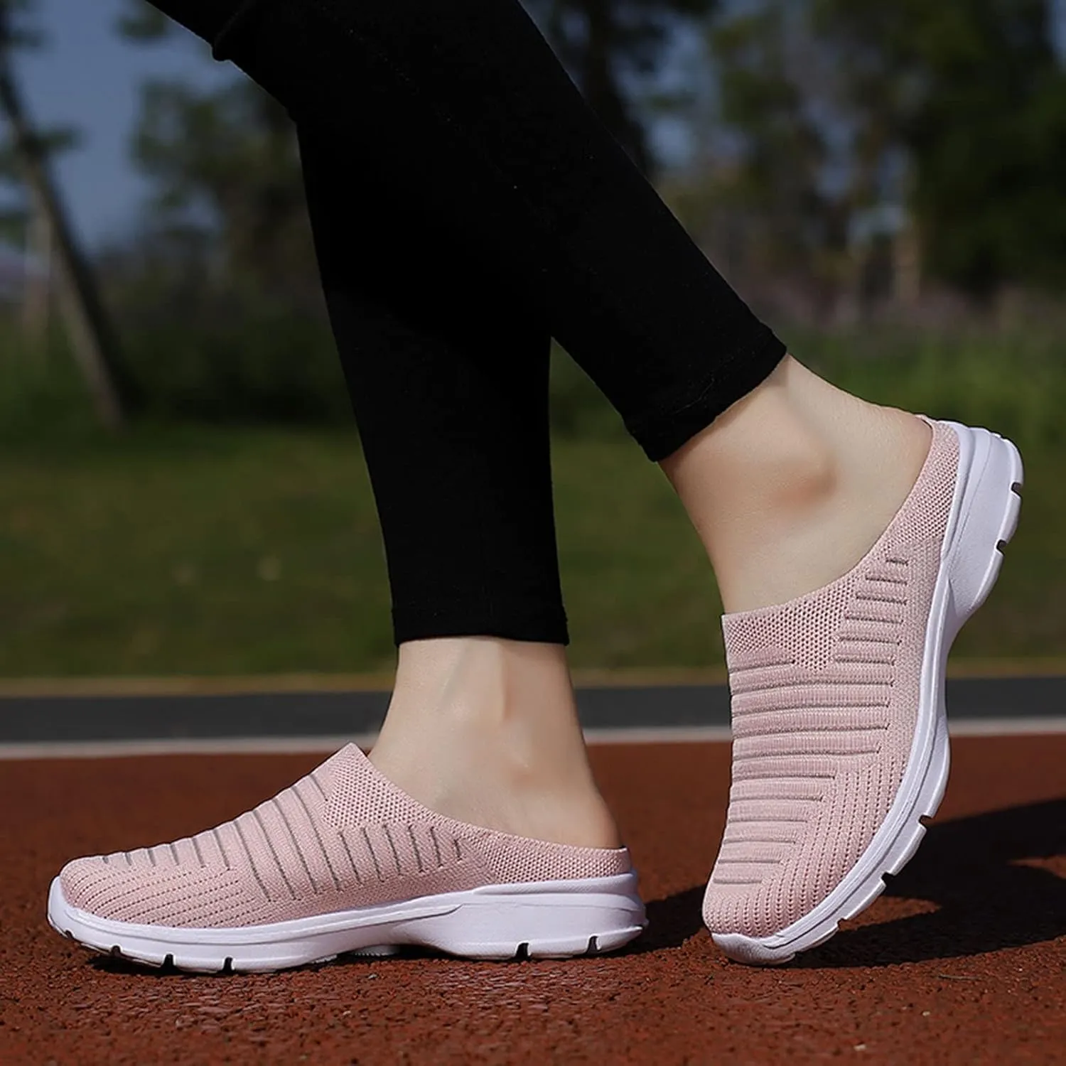 Women's Backless Slip on Mesh Sneakers Shoes Running Shoes for Men High Top Women's Shoes Casual Women Shoes Sneakers Red Tennis Shoe Loafers Dress Shoe