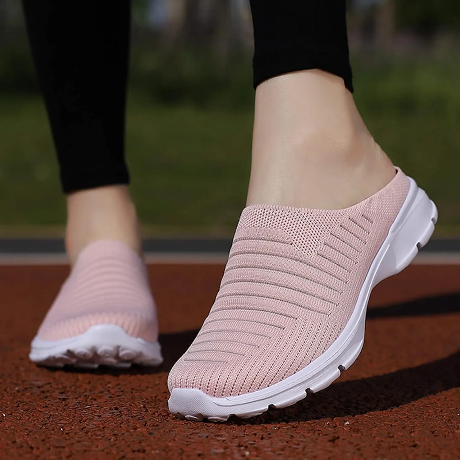 Women's Backless Slip on Mesh Sneakers Shoes Running Shoes for Men High Top Women's Shoes Casual Women Shoes Sneakers Red Tennis Shoe Loafers Dress Shoe