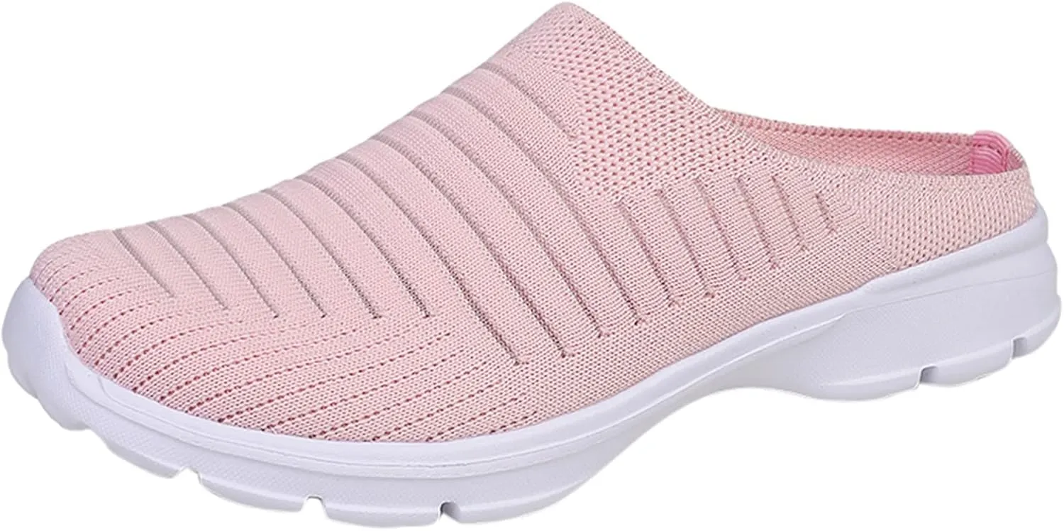 Women's Backless Slip on Mesh Sneakers Shoes Running Shoes for Men High Top Women's Shoes Casual Women Shoes Sneakers Red Tennis Shoe Loafers Dress Shoe