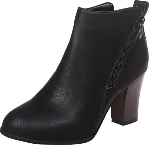 Womens Boots Ankle Heels Fall Boots for Women 2024 Low Heel Chunky Heel Combat Ankle Boot Lace up w/Side Zipper