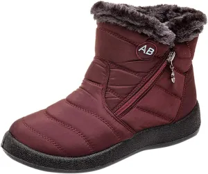 Womens Boots Snow Women's Faux Fur Boot Furry Fluffy Short Snow Boot Mid-Calf Boots Womens Wide Width Snow Boots Tall Zapatos De Mujer Para Nieve Botas De Invierno Para Mujer Con Tacones