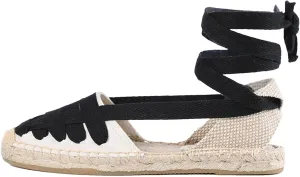 Women's Canvas Espadrilles, Elastic Band Slip-On Casual Summer Shoes