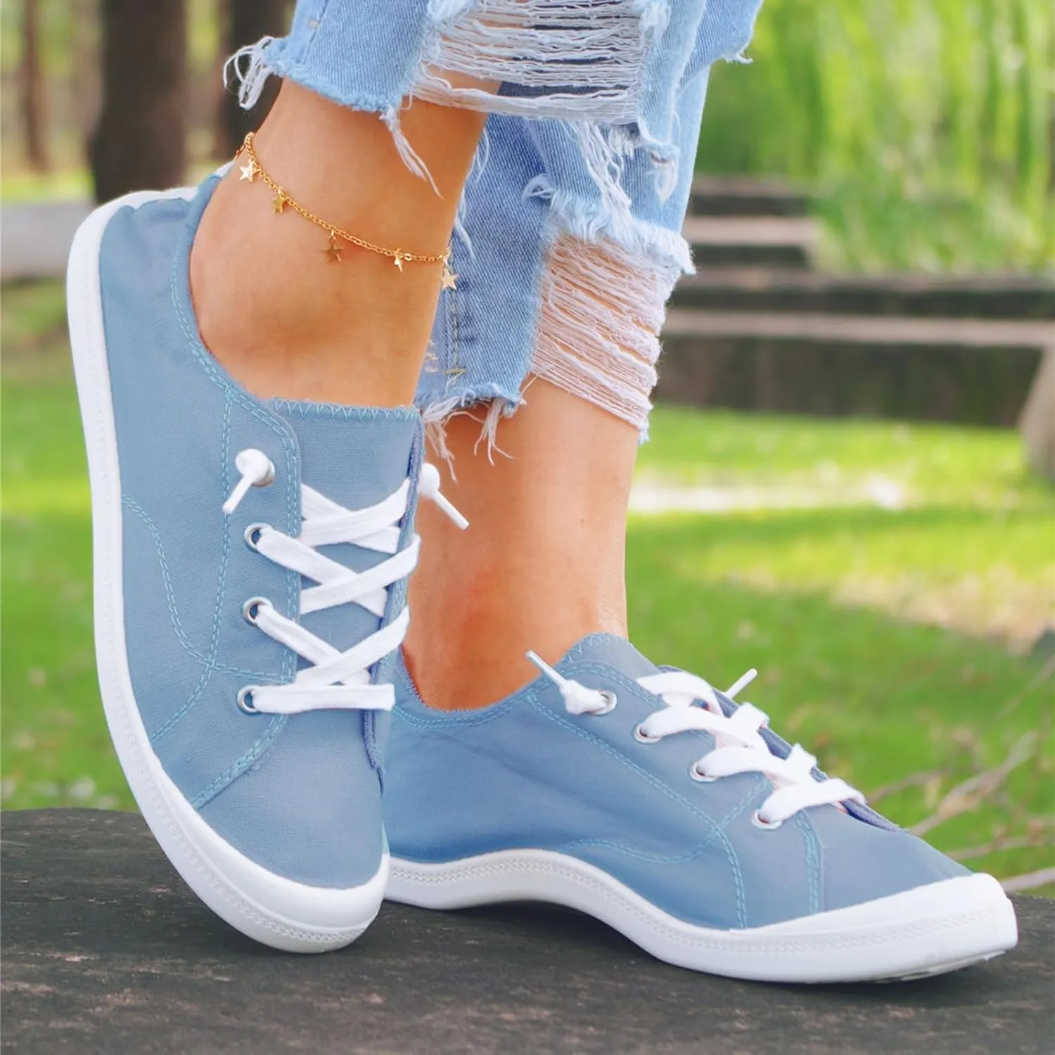 Women's Canvas Shoes Vulcanize Soft Ladies Autumn Loafers Flat Shoes Sneakers Casual Shoes for Girls Size 12
