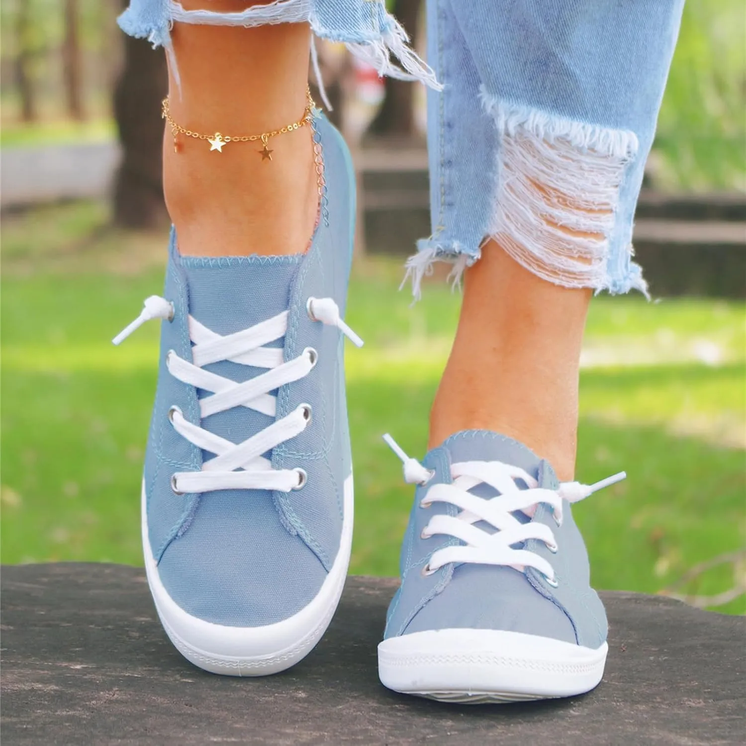 Women's Canvas Shoes Vulcanize Soft Ladies Autumn Loafers Flat Shoes Sneakers Casual Shoes for Girls Size 12