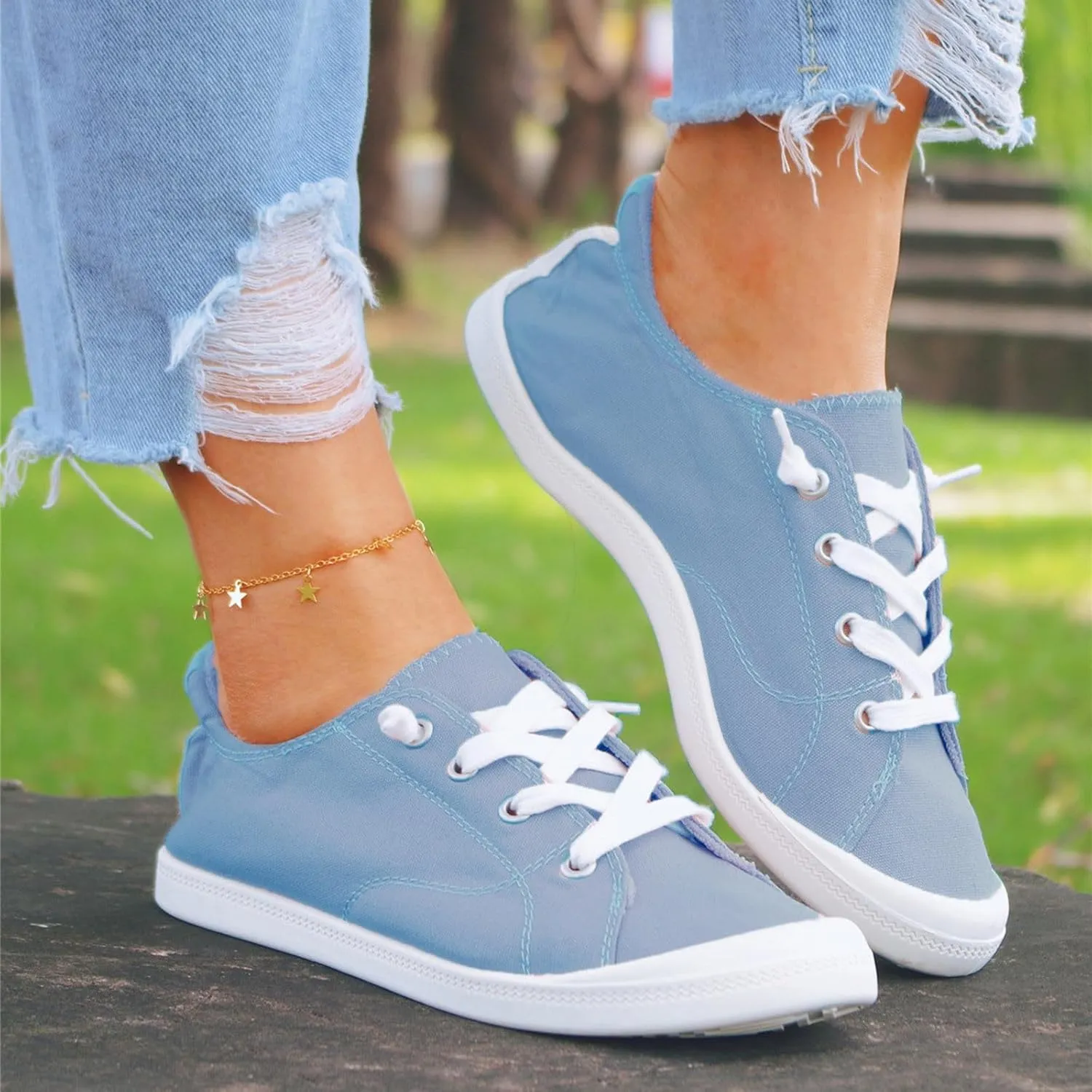 Women's Canvas Shoes Vulcanize Soft Ladies Autumn Loafers Flat Shoes Sneakers Casual Shoes for Girls Size 12