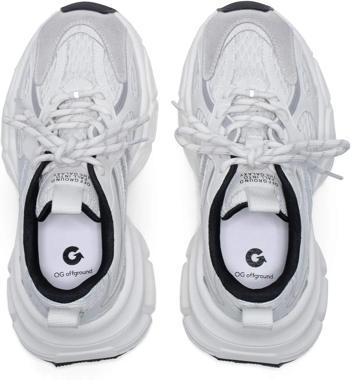Womens Chunky Sneakers, Fashion Comfortable Round-Toe Sneakers for Women, Leather Lace Up Casual Platform Shoes, Comfortable Tennis Runnig Shoes
